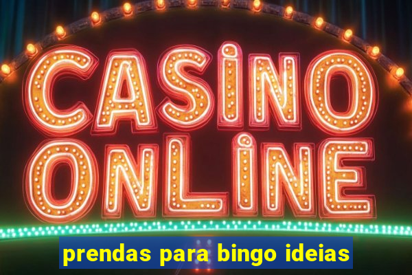 prendas para bingo ideias